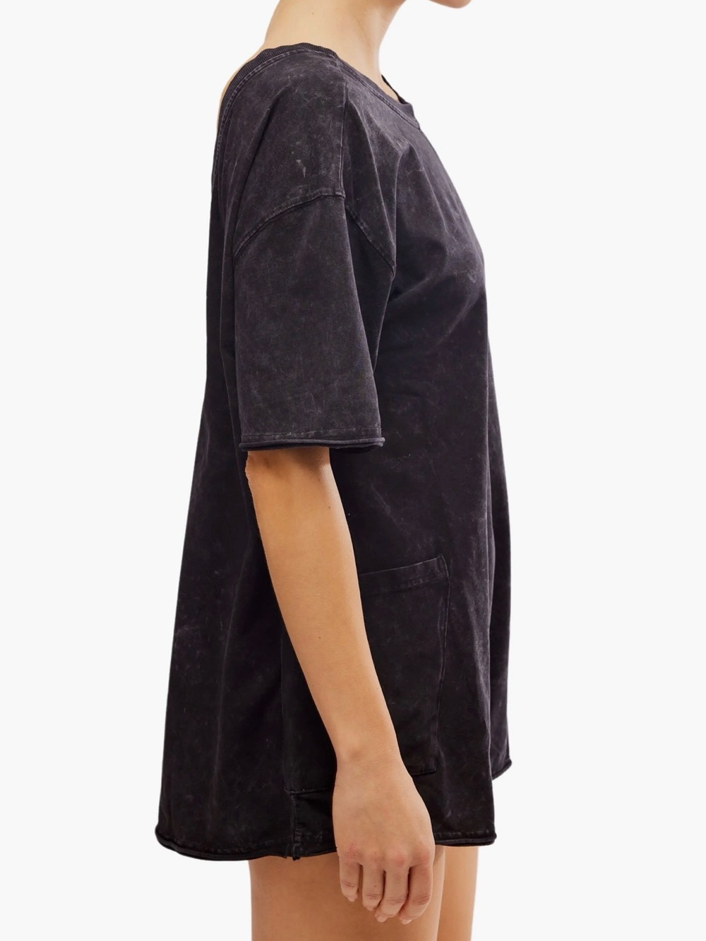 FP Movement by Free People Hot Shot Tee Romper Washed Black - Picture 4 of 12